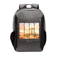 He Is Risen Christian Wildflower Happy Easter Vector Backpack