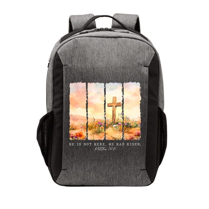 He Is Risen Christian Wildflower Happy Easter Vector Backpack
