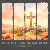 He Is Risen Christian Wildflower Happy Easter Vector Backpack