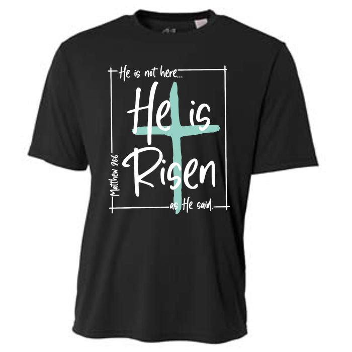 He Is Risen Easter Christian Cross Cooling Performance Crew T-Shirt