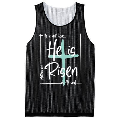 He Is Risen Easter Christian Cross Mesh Reversible Basketball Jersey Tank