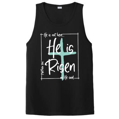 He Is Risen Easter Christian Cross PosiCharge Competitor Tank