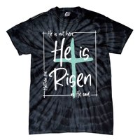 He Is Risen Easter Christian Cross Tie-Dye T-Shirt