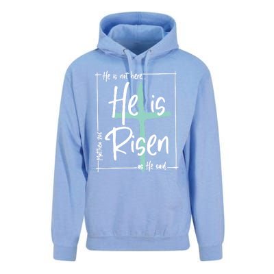 He Is Risen Easter Christian Cross Unisex Surf Hoodie