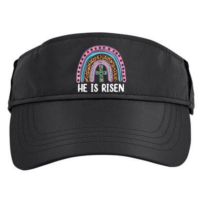 He Is Risen Rainbow Easter Cross Adult Drive Performance Visor