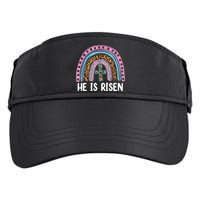 He Is Risen Rainbow Easter Cross Adult Drive Performance Visor
