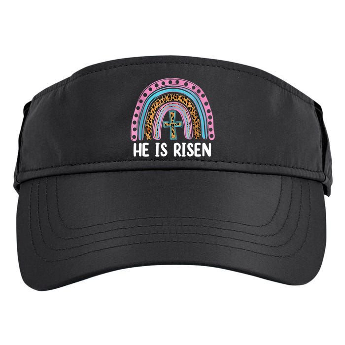 He Is Risen Rainbow Easter Cross Adult Drive Performance Visor