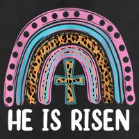He Is Risen Rainbow Easter Cross Adult Drive Performance Visor