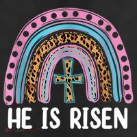 He Is Risen Rainbow Easter Cross 11oz C Handle Ceramic Mug