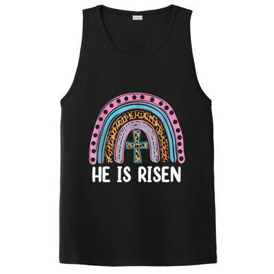 He Is Risen Rainbow Easter Cross PosiCharge Competitor Tank