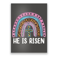 He Is Risen Rainbow Easter Cross Poster