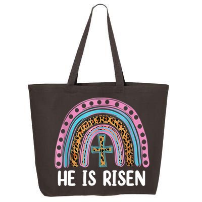 He Is Risen Rainbow Easter Cross 25L Jumbo Tote