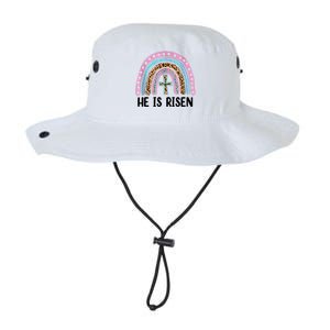 He Is Risen Rainbow Easter Cross Legacy Cool Fit Booney Bucket Hat