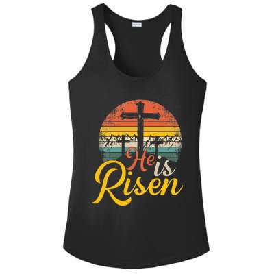 He Is Risen - Christian Easter Jesus Ladies PosiCharge Competitor Racerback Tank