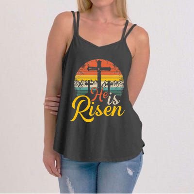 He Is Risen - Christian Easter Jesus Women's Strappy Tank