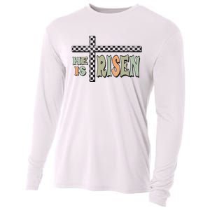 He Is Risen Easter Matthew 28 6 Christian Cooling Performance Long Sleeve Crew