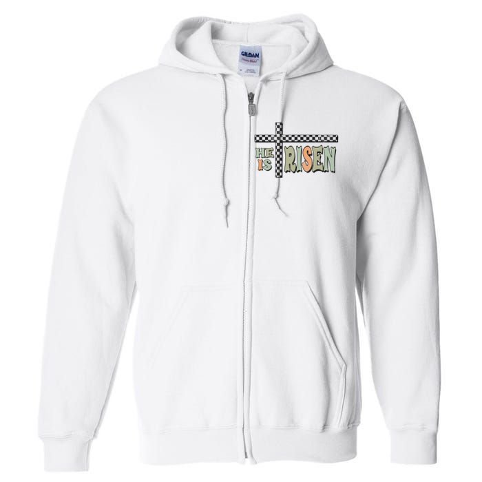 He Is Risen Easter Matthew 28 6 Christian Full Zip Hoodie