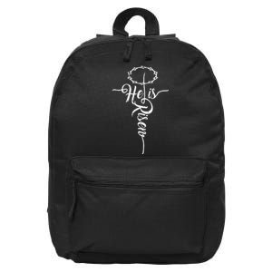 He Is Risen Cross Jesus Religious Easter Day Christians 16 in Basic Backpack