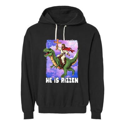 He Is Rizzen Garment-Dyed Fleece Hoodie