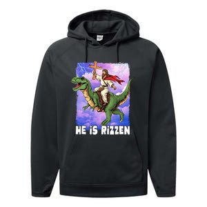 He Is Rizzen Performance Fleece Hoodie