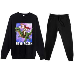 He Is Rizzen Premium Crewneck Sweatsuit Set