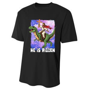 He Is Rizzen Performance Sprint T-Shirt