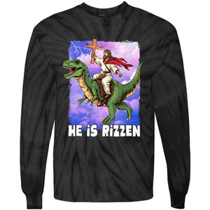 He Is Rizzen Tie-Dye Long Sleeve Shirt