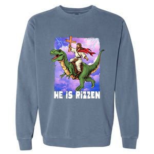 He Is Rizzen Garment-Dyed Sweatshirt