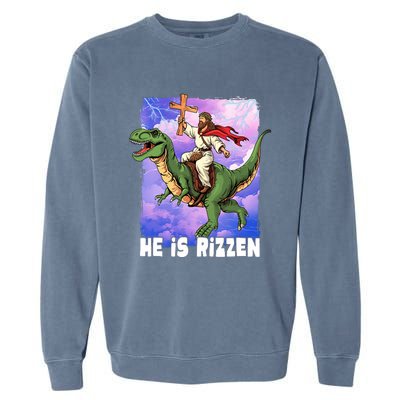 He Is Rizzen Garment-Dyed Sweatshirt