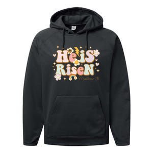 He Is Risen Indeed Happy Easter For Christian Easter Jesus Performance Fleece Hoodie