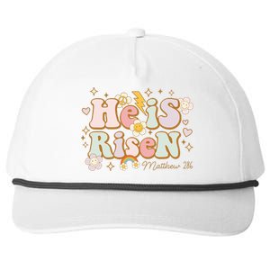 He Is Risen Indeed Happy Easter For Christian Easter Jesus Snapback Five-Panel Rope Hat