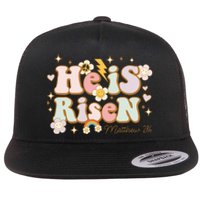 He Is Risen Indeed Happy Easter For Christian Easter Jesus Flat Bill Trucker Hat