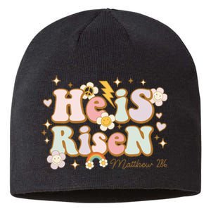 He Is Risen Indeed Happy Easter For Christian Easter Jesus Sustainable Beanie