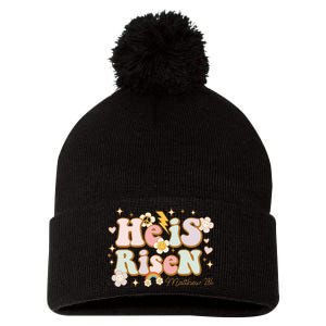 He Is Risen Indeed Happy Easter For Christian Easter Jesus Pom Pom 12in Knit Beanie