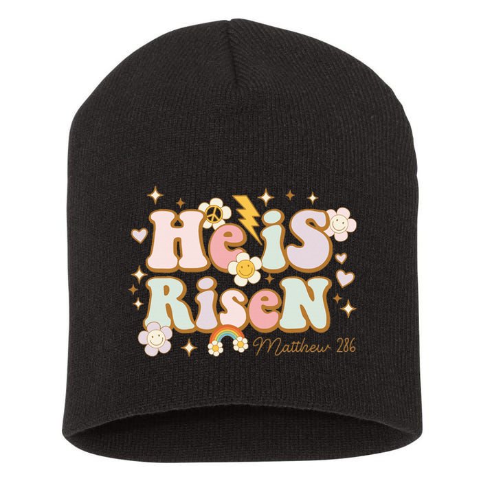 He Is Risen Indeed Happy Easter For Christian Easter Jesus Short Acrylic Beanie