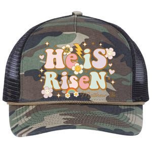 He Is Risen Indeed Happy Easter For Christian Easter Jesus Retro Rope Trucker Hat Cap