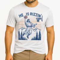 He Is Rizen Funny Easter Basketball Jesus Cooling Performance Crew T-Shirt