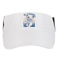 He Is Rizen Funny Easter Basketball Jesus Adult Drive Performance Visor