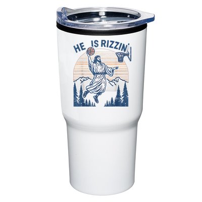 He Is Rizen Funny Easter Basketball Jesus Tumbler
