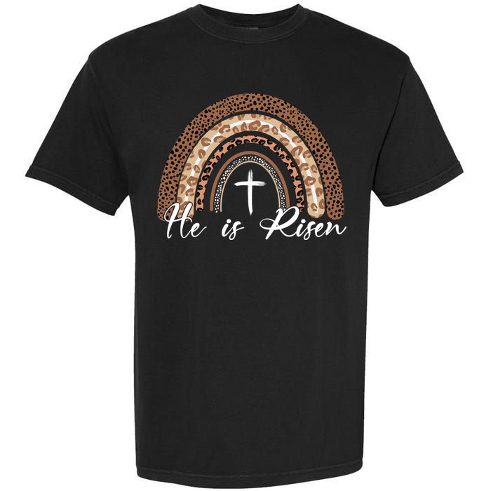He Is Risen Jesus Christ Easter Christian Faith Garment-Dyed Heavyweight T-Shirt