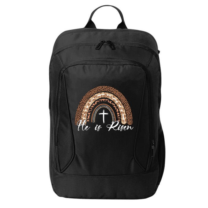 He Is Risen Jesus Christ Easter Christian Faith City Backpack