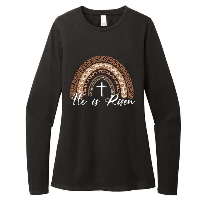 He Is Risen Jesus Christ Easter Christian Faith Womens CVC Long Sleeve Shirt