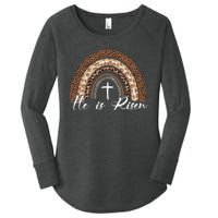 He Is Risen Jesus Christ Easter Christian Faith Women's Perfect Tri Tunic Long Sleeve Shirt