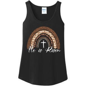 He Is Risen Jesus Christ Easter Christian Faith Ladies Essential Tank