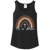 He Is Risen Jesus Christ Easter Christian Faith Ladies Essential Tank