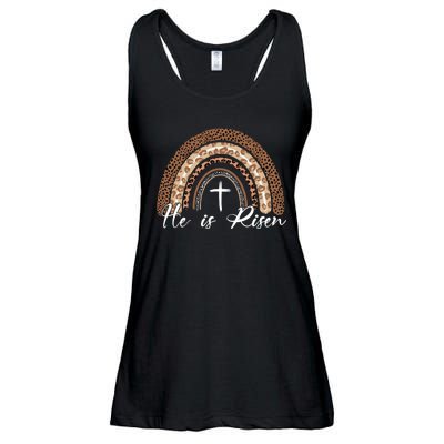 He Is Risen Jesus Christ Easter Christian Faith Ladies Essential Flowy Tank