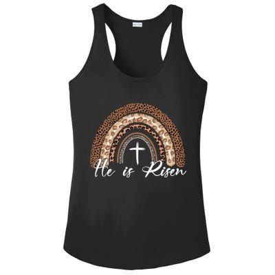 He Is Risen Jesus Christ Easter Christian Faith Ladies PosiCharge Competitor Racerback Tank
