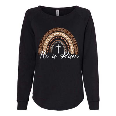 He Is Risen Jesus Christ Easter Christian Faith Womens California Wash Sweatshirt