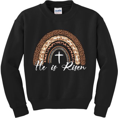 He Is Risen Jesus Christ Easter Christian Faith Kids Sweatshirt
