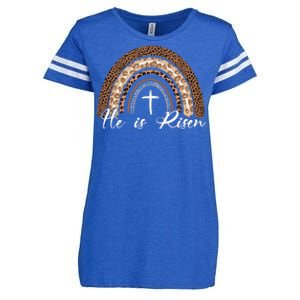 He Is Risen Jesus Christ Easter Christian Faith Enza Ladies Jersey Football T-Shirt